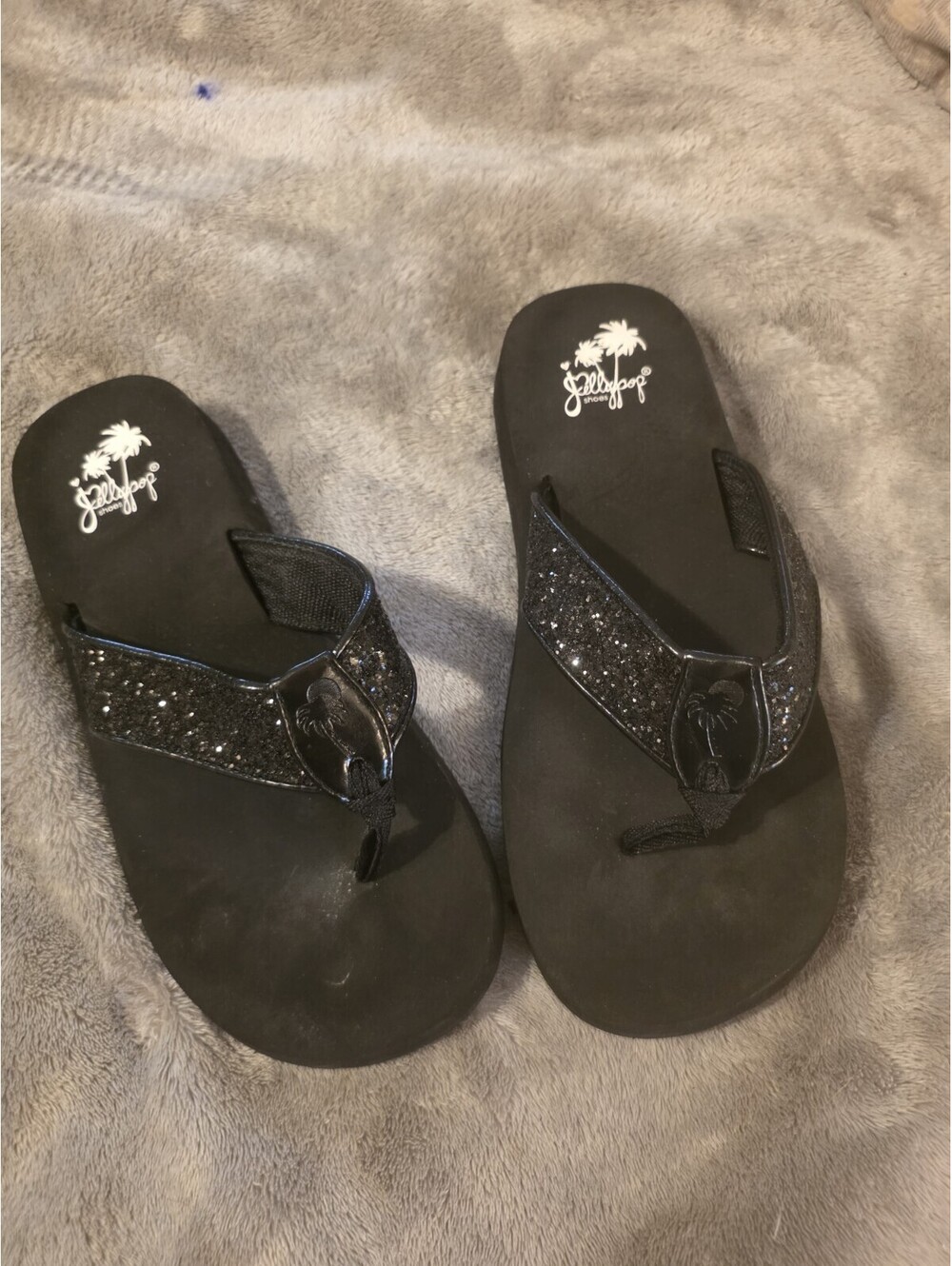 YELLOW BOX FLIP FLOPS FEBA COLOR BLACK MEDIUM WIDTH Size 10